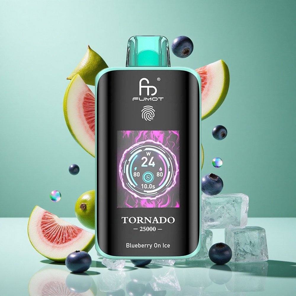 Fumot Tornado 25000 Puffs Blueberry On Ice UK wholesale vapes with 700mAh Rechargeable Battery