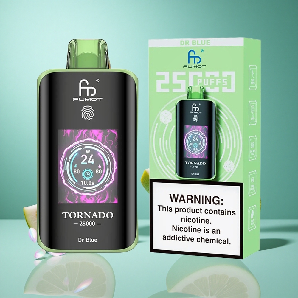 Fumot Tornado 25000 Puffs Dr Blue UK wholesale vapes with 20ml Pre-filled E-liquid