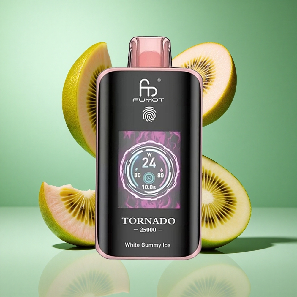 Fumot Tornado 25000 Puffs Kiwi Passion Fruit Guava UK Wholesale Vapes with 700mAh Battery & Type-C Charging