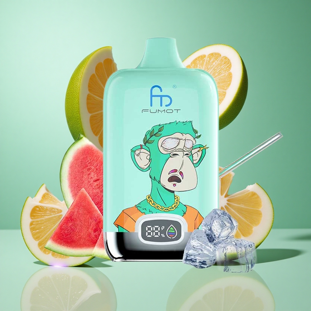 Fumot Tornado Digital Box 12000 Puffs Cool Mint UK wholesale vapes Mesh Coil Type-C Charging