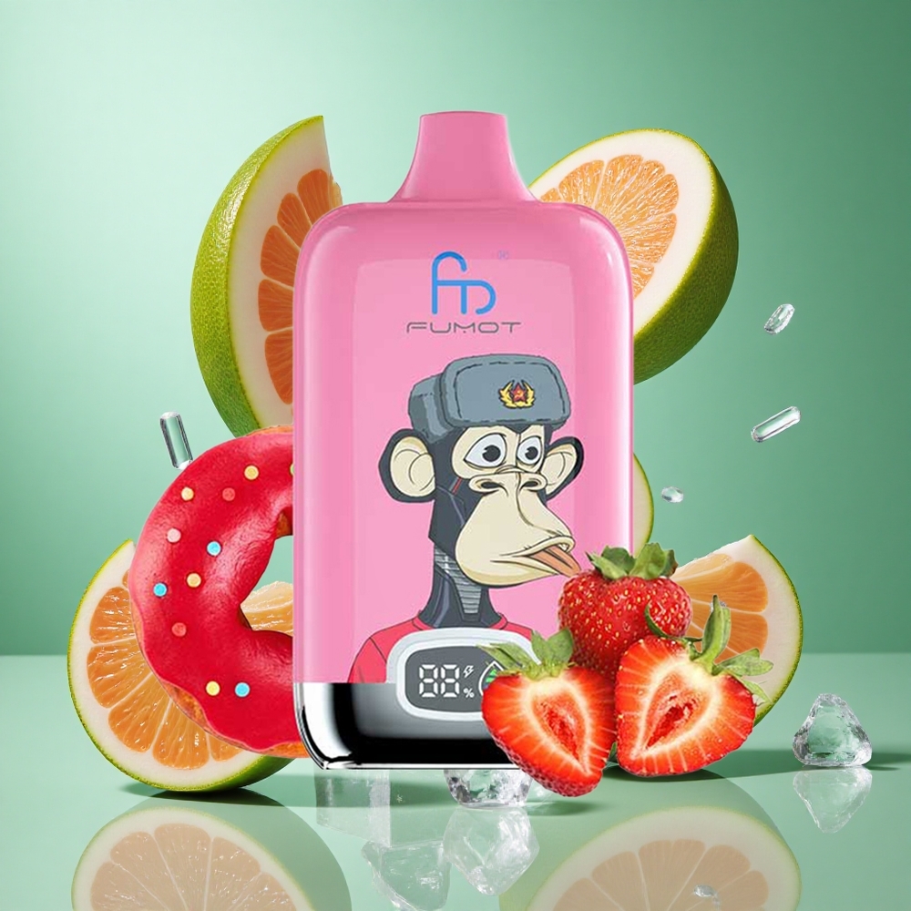 Fumot Tornado Digital Box 12000 Puffs Lush Ice UK wholesale vapes with 20ml E-Liquid & Type-C Charging