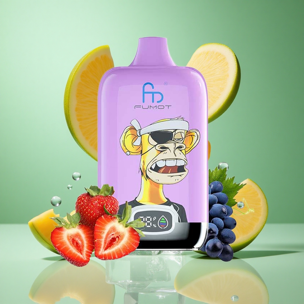 Fumot Tornado Digital Box 12000 Puffs Mango On Ice UK wholesale vapes Mesh Coil Type-C Charging