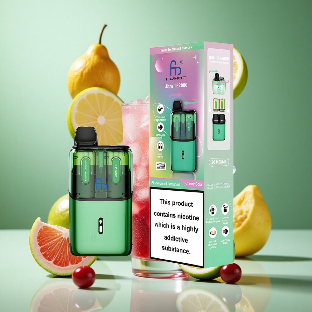 Fumot Ultra T32000 32000 Puffs Blackcurrant Lemonade Cherry Cola UK Wholesale Vapes 800mAh Battery
