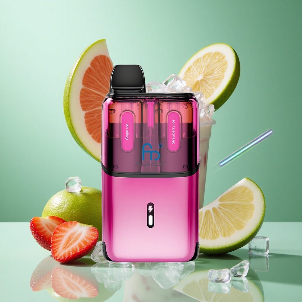 Fumot Ultra T32000 32000 Puffs Grape Ice - Strawberry Ice UK Wholesale Vapes 800mAh Battery