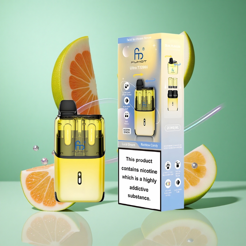 Fumot Ultra T32000 32000 Puffs Rainbow Candy UK Wholesale Vapes Type-C Fast Charging