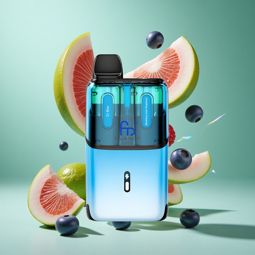 Fumot Ultra T32000 Blueberry Sour Raspberry 32000 Puffs UK Wholesale Vapes Type-C Fast Charging