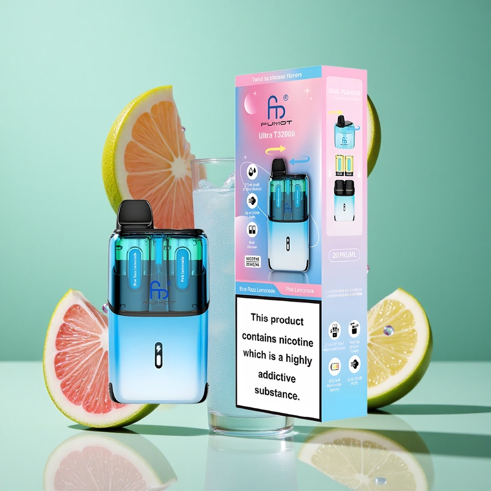 Fumot Ultra T32000 Disposable Vape 32000 Puffs Blue Razz Lemonade - Pink Lemonade UK wholesale vapes 800mAh Battery