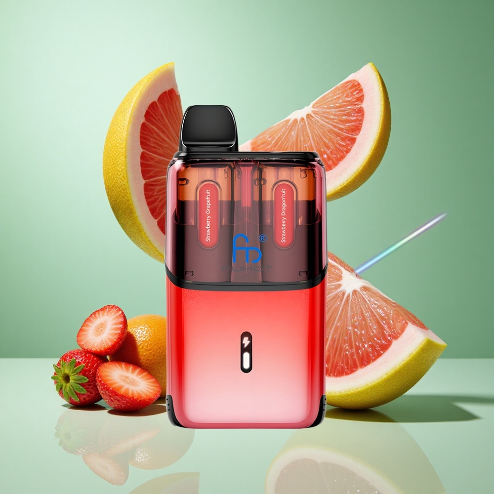 Fumot Ultra T32000 Strawberry Grapefruit Dragonfruit UK wholesale vapes 800mAh Type-C Fast Charging
