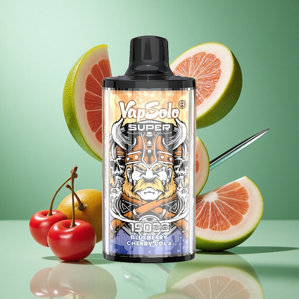 Vapsolo Super 15000 Puffs Cherry Cola UK Wholesale Vapes 40ml E-Liquid Type-C