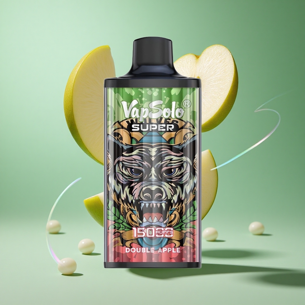 Vapsolo Super 15000 Puffs Double Apple UK Wholesale Vapes 40ml E-Liquid 850mAh Mesh Coil