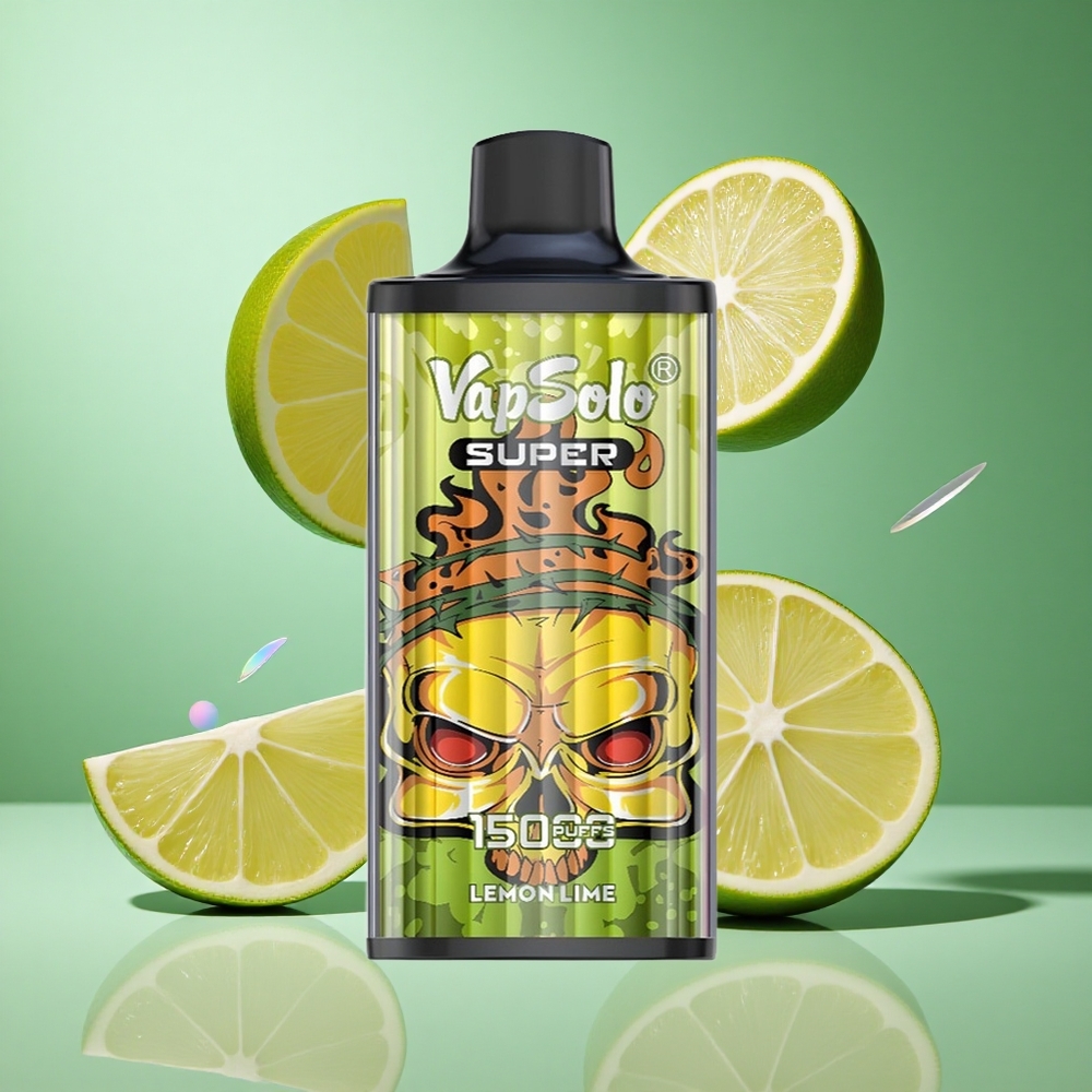 Vapsolo Super 15000 Puffs Lima Limon UK Wholesale Vapes 40ml E-Liquid Type-C