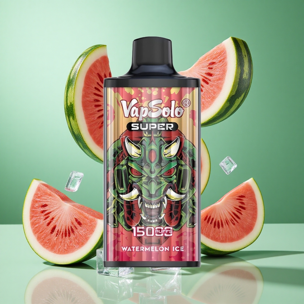 Vapsolo Super 15000 Puffs Watermelon Ice UK Wholesale Vapes 40ml E-Liquid