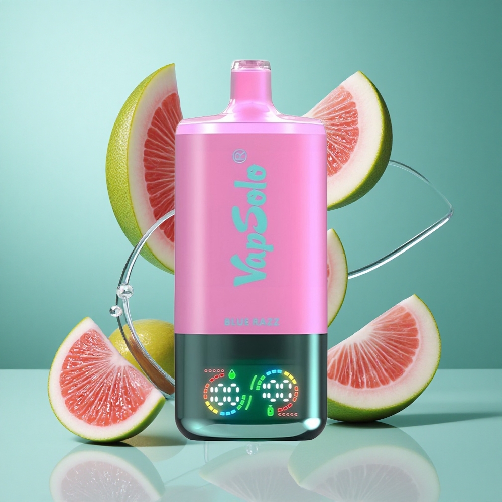 VapSolo Triple 30000 Puffs Blue Razz UK wholesale vapes with 40ml E-Liquid & Type-C Charging