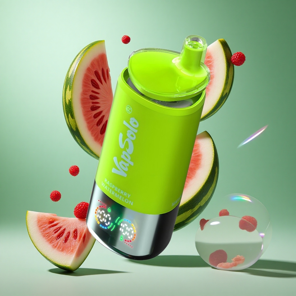 VapSolo Triple 30000 Puffs Raspberry Watermelon UK wholesale vapes with 40ml E-Liquid & Type-C