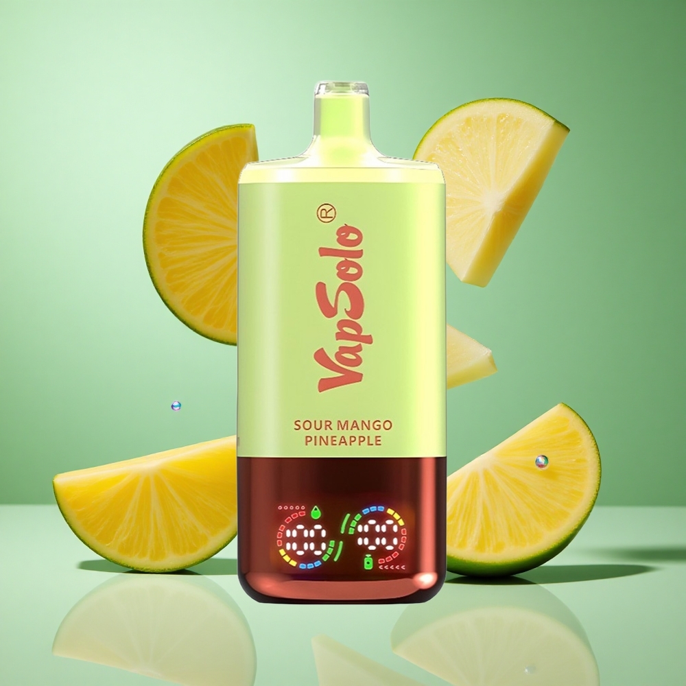 VapSolo Triple 30000 Puffs Sour Mango Pineapple UK Wholesale Vapes 40ml Type-C