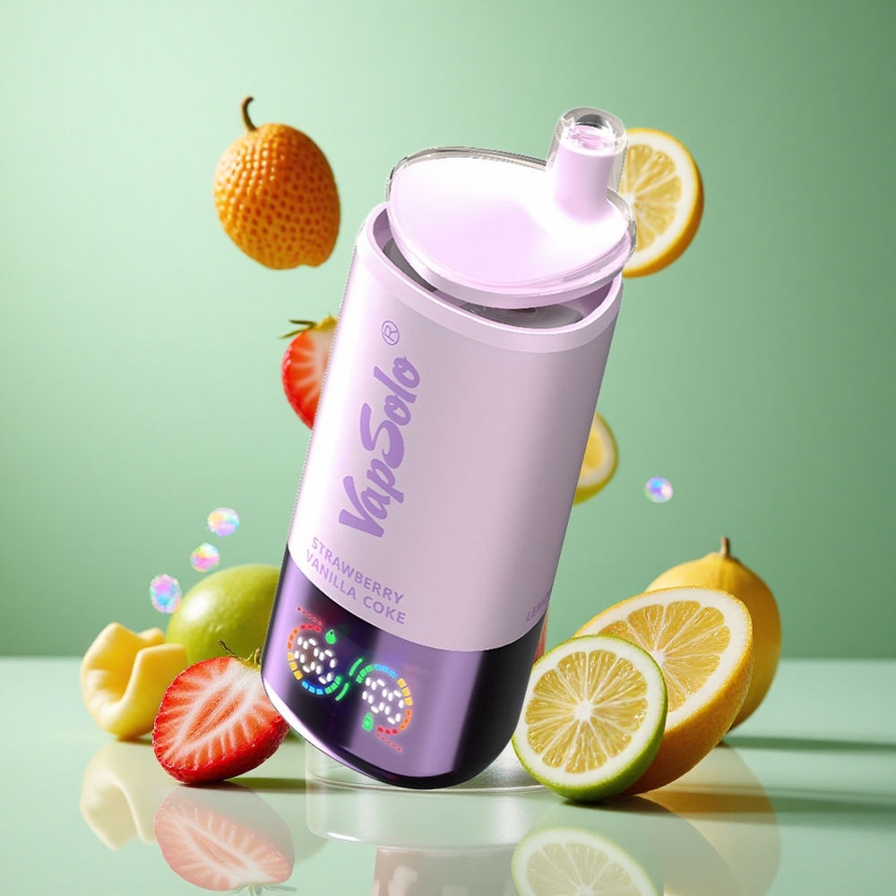 VapSolo Triple 30000 Puffs Strawberry Vanilla Coke UK Wholesale Vapes 40ml 3 Oil Tanks