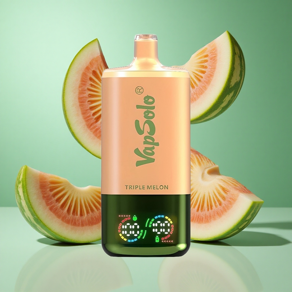 VapSolo Triple 30000 Puffs Triple Melon UK Wholesale Vapes 40ml Type-C