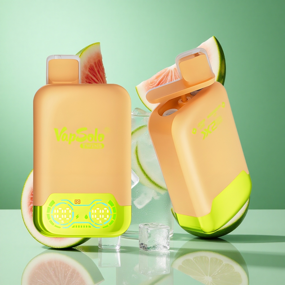 Vapsolo Twins 20000 Puffs Lemon Lime & Watermelon Ice UK Wholesale Vapes 40ml Dual Tank Type-C