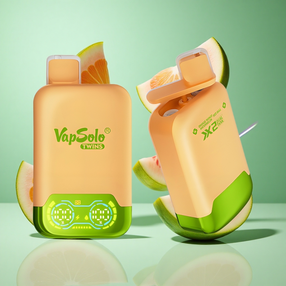 Vapsolo Twins 20000 Puffs Orange Mango Watermelon & Red Bull UK wholesale vapes 40ml Type-C