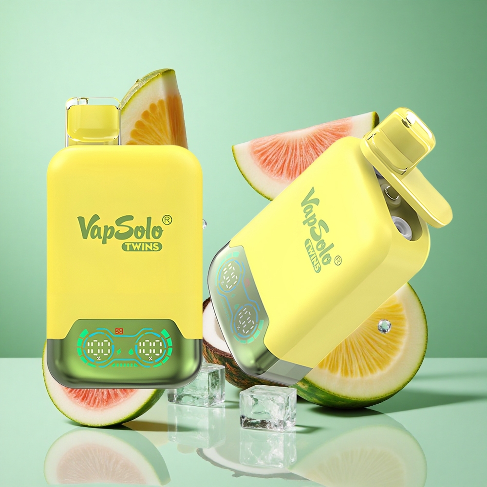 Vapsolo Twins 20000 Puffs Pineapple Coconut & Watermelon Ice UK Wholesale Vapes 40ml E-Liquid
