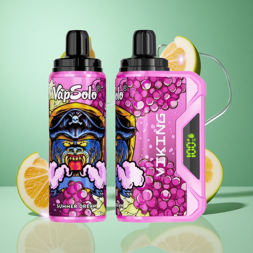 VapSolo VIKING 12000 Puffs Summer Dream Disposable Vape UK wholesale vapes Type-C Charging