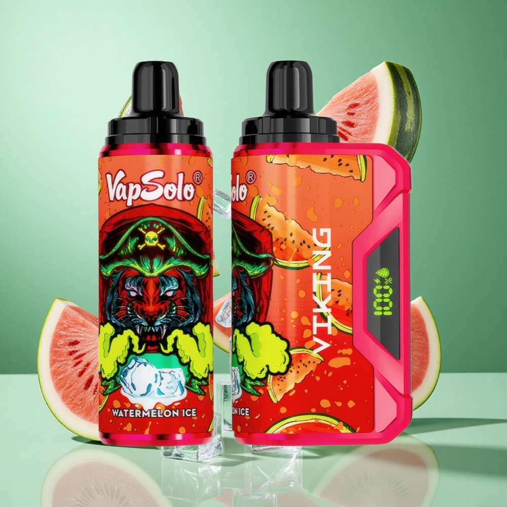 VapSolo VIKING 12000 Puffs Watermelon Ice UK wholesale vapes with Type-C Charging