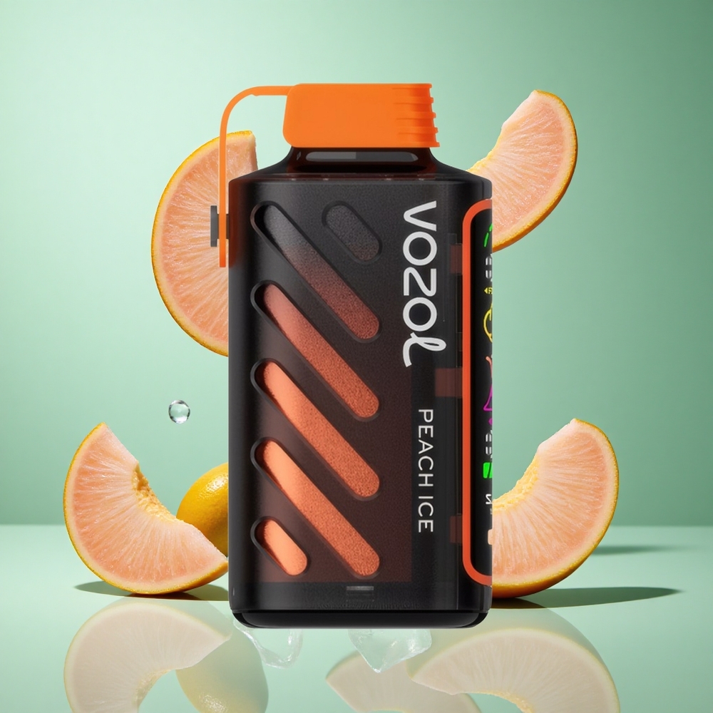 VOZOL Gear Power 20000 Puffs Peach Ice UK wholesale vapes with Dual Mesh Coil & Full Screen Display