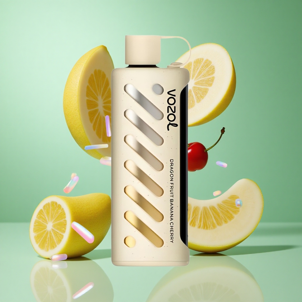 VOZOL Gear Shisha 25000 Puffs Dragon Fruit Banana Cherry UK wholesale vapes with S.i.L.C Tech & Dual Mesh Modes