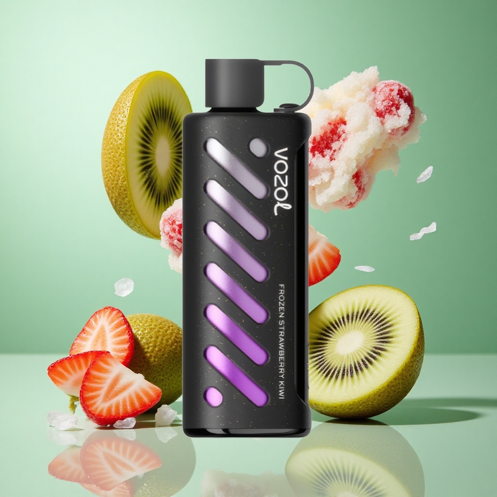 VOZOL Gear Shisha 25000 Puffs Frozen Strawberry Kiwi UK wholesale vapes with S.i.L.C Tech & Dual Mesh Modes