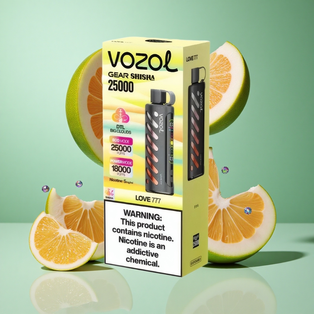 VOZOL Gear Shisha 25000 Puffs Love 777 UK wholesale vapes with 30 Delicious flavors & S.iL.C Tech