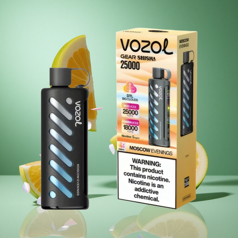 VOZOL Gear Shisha 25000 Puffs Moscow Evenings UK wholesale vapes with Dual Mesh Dual Modes