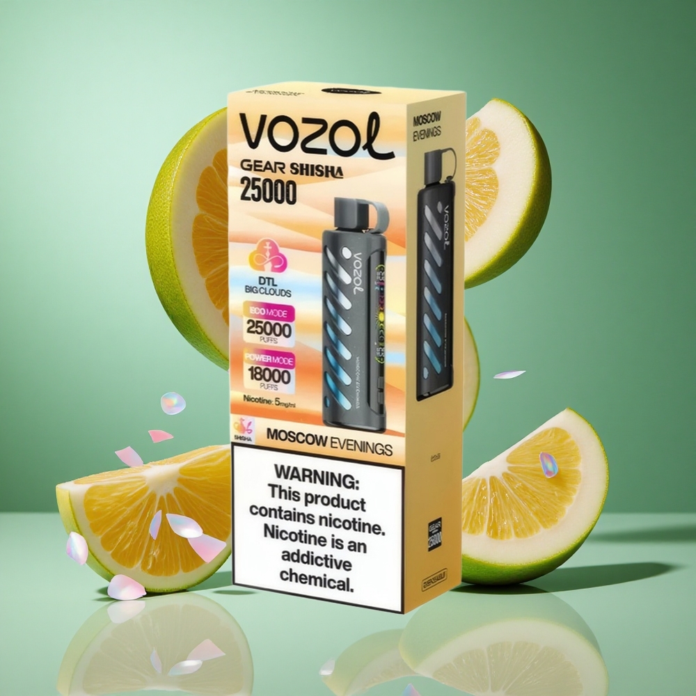 VOZOL Gear Shisha 25000 Puffs Moscow Evenings UK wholesale vapes with Dual Mesh Dual Modes