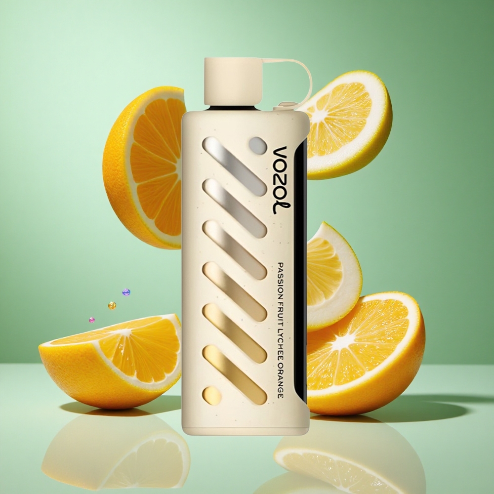 VOZOL Gear Shisha 25000 Puffs Passion Fruit Lychee Orange UK wholesale vapes with S.i.L.C Tech & Dual Mesh