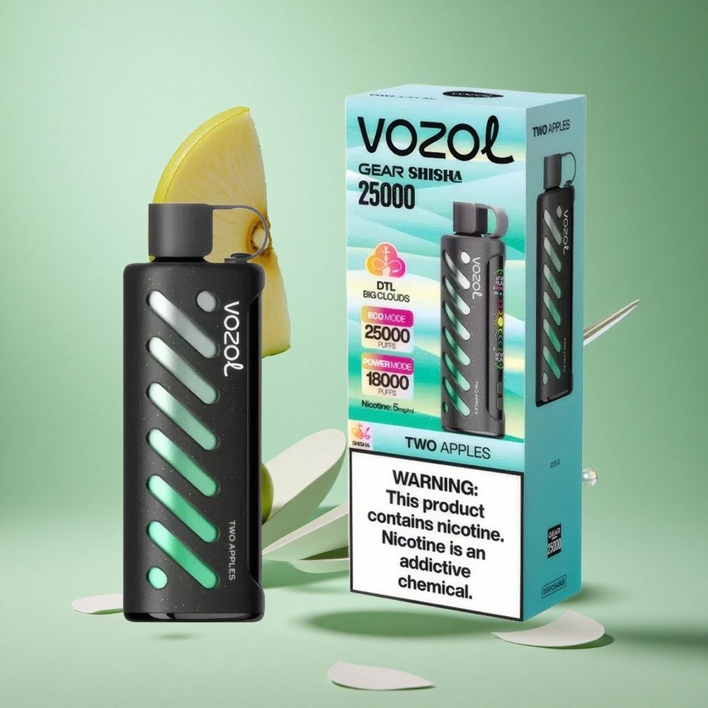 VOZOL Gear Shisha 25000 Puffs Two Apples UK wholesale vapes with Dual Mesh Dual Modes