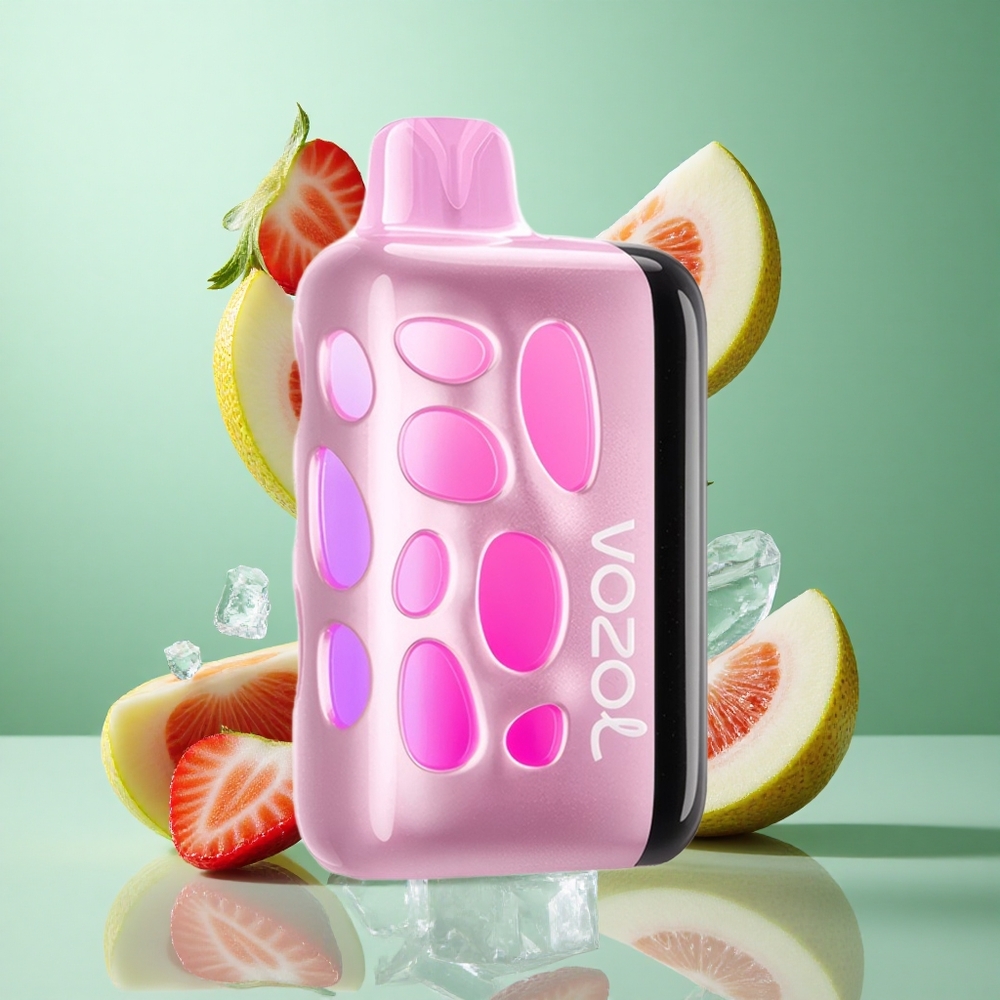 VOZOL RAVE 40000 Strawberry Ice UK Wholesale Vapes with Beat-Synced Party Mode & 1000mAh Battery