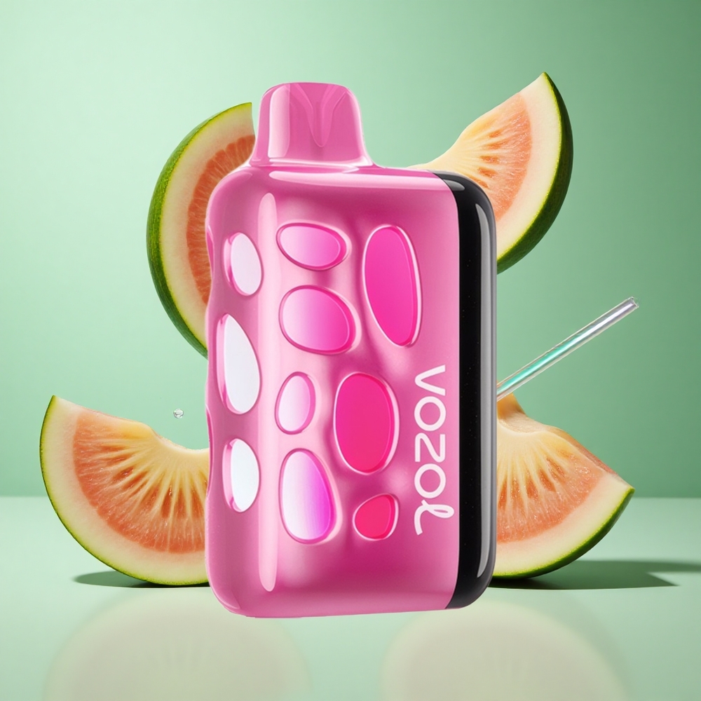 VOZOL RAVE 40000 Strawmelon Peach UK wholesale vapes with Beat-Synced Party Mode and Eclipse Vaping Animation