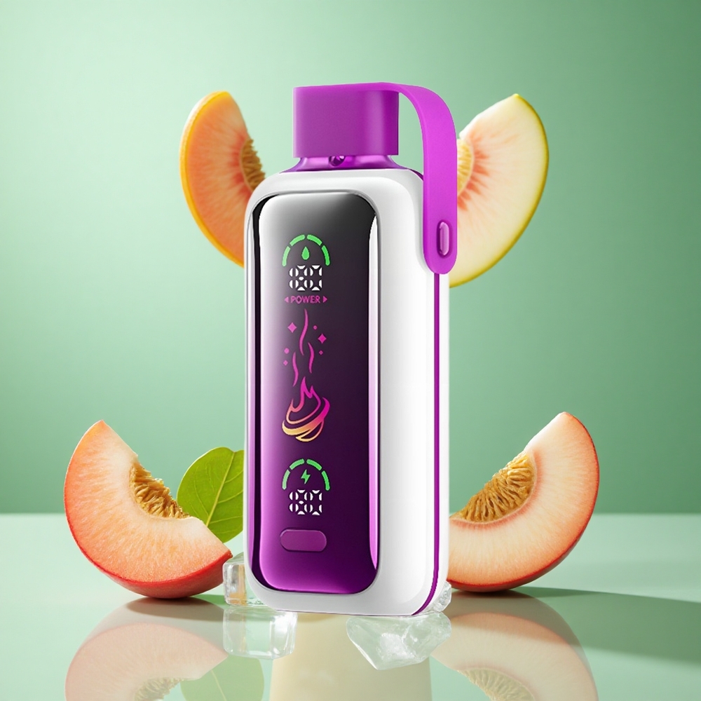 VOZOL Star 20000 Puffs Peach Ice UK wholesale vapes with Dual Mesh & 2.2" HD Mirror Screen