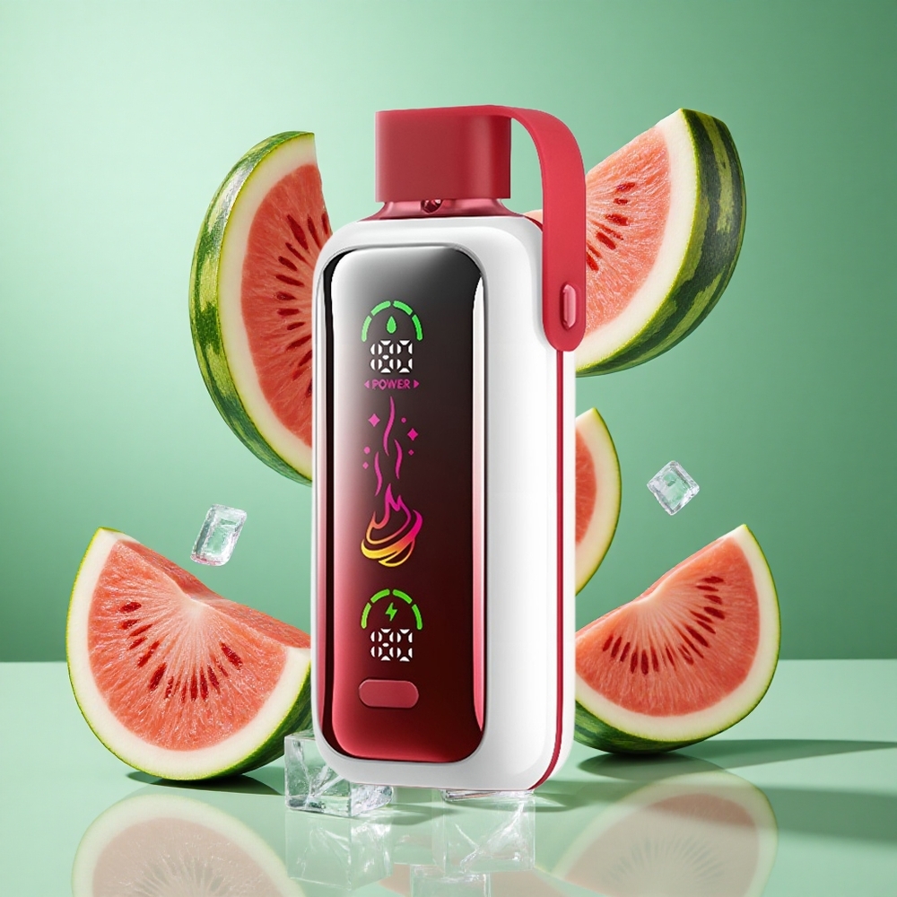 VOZOL Star 20000 Puffs Watermelon Ice UK wholesale vapes with 2.2" HD mirror screen & Dual mesh