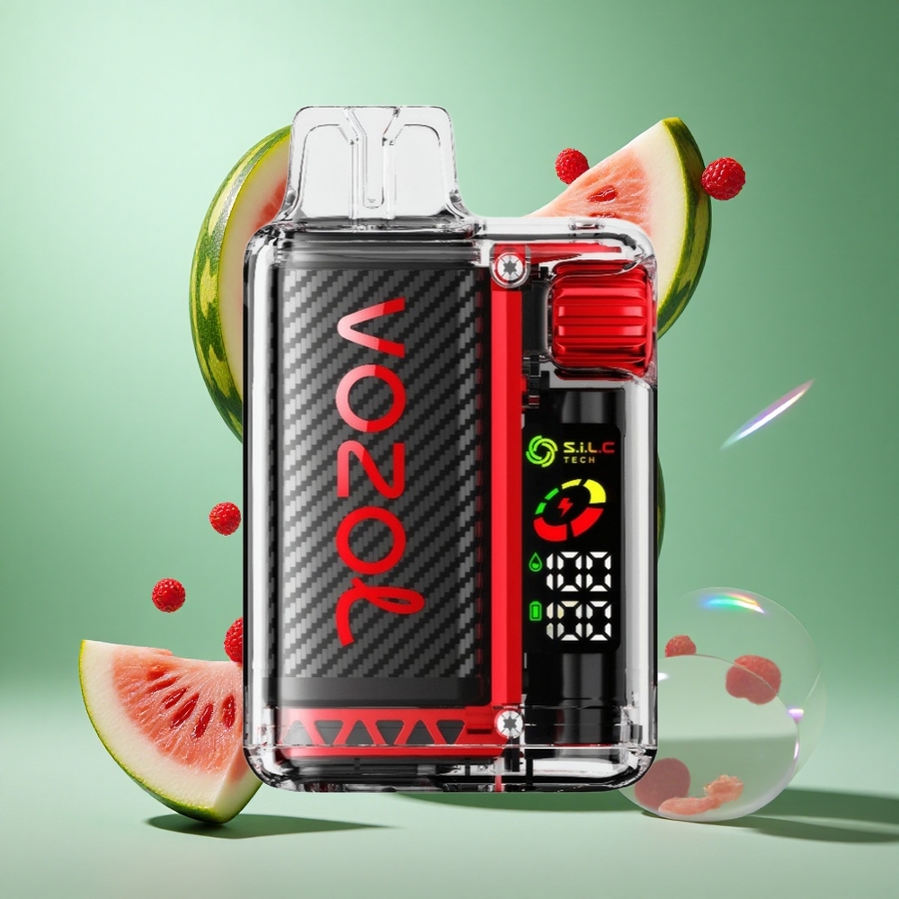 VOZOL Vista 20000 Puffs Raspberry Watermelon UK wholesale vapes with OLED Screen & 6-level Watt Adjustment