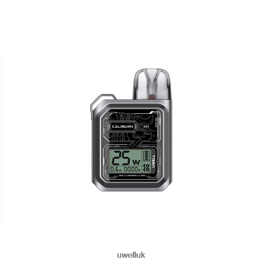 UWELL CALIBURN GK3 POD SYSTEM CMF Graphite 4P2XFT176 - UWELL Vape Refill
